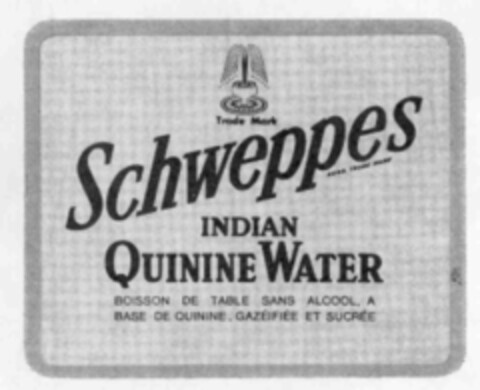 Schweppes INDIAN QUININE WATER Logo (IGE, 04/15/1975)