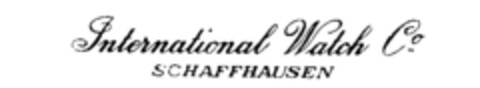 International Watch Co SCHAFFHAUSEN Logo (IGE, 08.03.1991)