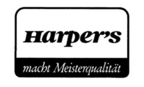 Harper's macht Meisterqualität Logo (IGE, 08/05/1987)