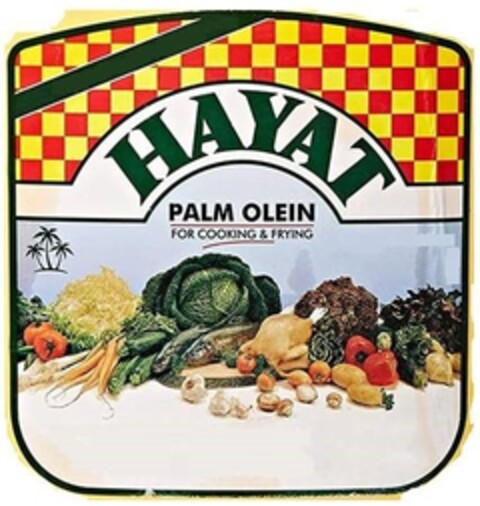 HAYAT PALM OLEIN FOR COOKING & FRYING Logo (IGE, 13.04.2023)