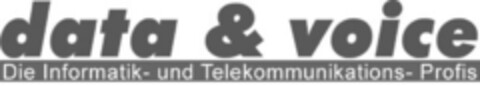 data & voice Die Informatik- und Telekommunikations- Profis Logo (IGE, 22.02.2005)