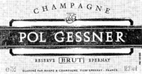 CHAMPAGNE POL GESSNER Logo (IGE, 07.10.1996)