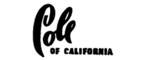 Cole OF CALIFORNIA Logo (IGE, 10.09.1991)