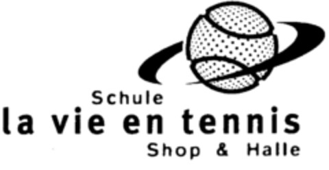 Schule la vie en tennis Shop & Halle Logo (IGE, 30.11.2004)