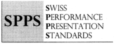 SPPS SWISS PERFORMANCE PRESENTATION STANDARDS Logo (IGE, 26.10.1998)