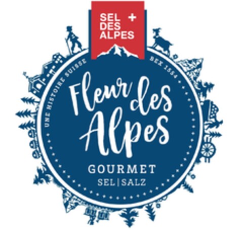 SEL DES ALPES Fleur des Alpes GOURMET SEL SALZ Logo (IGE, 20.02.2024)