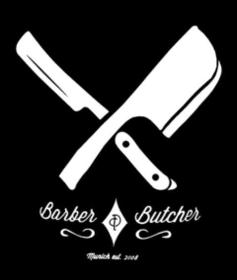 Barber Butcher Munich est 2008 Logo (IGE, 02.03.2015)