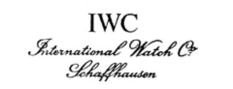 IWC International Watch Co. Schaffhausen Logo (IGE, 18.10.1985)