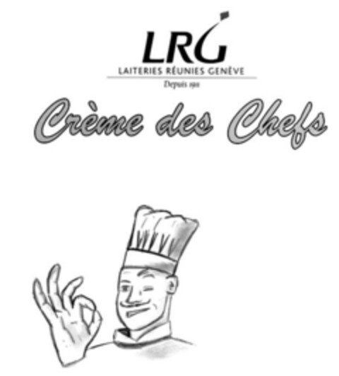 LRG LAITERIES RÉUNIES GENÈVE Depuis 1911 Crème des Chefs Logo (IGE, 08.03.2013)