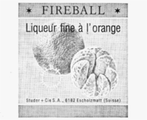 FIREBALL Liqueur fine à l'orange Logo (IGE, 21.04.1988)