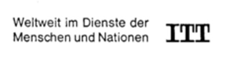 Weltweit im Dienste der Menschen und Nationen ITT Logo (IGE, 07/14/1989)