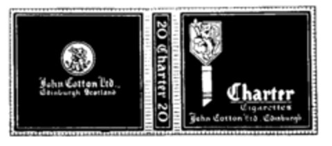 John Cotton Ltd. Edinburgh Scotland Charter Cigarettes Logo (IGE, 06/29/1990)