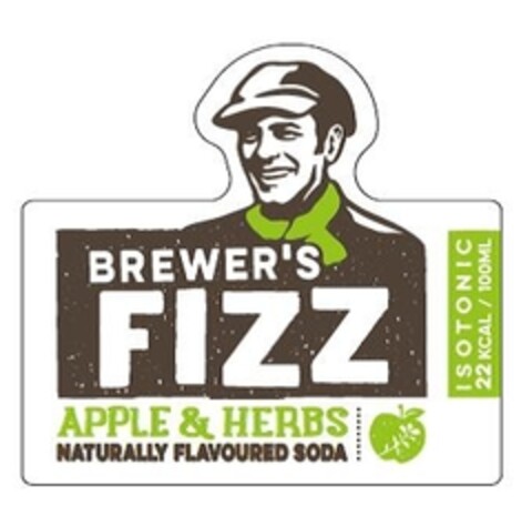 BREWER'S FIZZ APPLE & HERBS NATURALLY FLAVOURED SODA ISOTONIC 22KCAL / 100ML((fig.)) Logo (IGE, 06/16/2014)