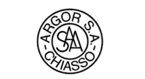 ARGOR S.A.-CHIASSO- SAA Logo (IGE, 15.12.1977)