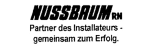 NUSSBAUM RN Partner des Installateurs-gemeinsamzum zum Erfolg Logo (IGE, 23.11.1994)