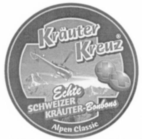 Kräuter Kreuz Echte SCHWEIZER KRÄUTER-Bonbons Alpen Classic Logo (IGE, 09/17/2001)