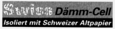 Swiss Dämm-Cell Isoliert mit Schweizer Altpapier Logo (IGE, 08.10.1996)