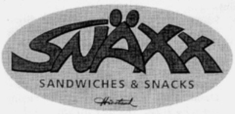 SNÄXX SANDWICHES & SNACKS Logo (IGE, 08/20/1996)