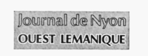 Journal de Nyon OUEST LEMANIQUE Logo (IGE, 10.06.1987)