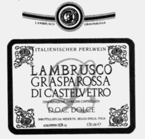 L LAMBRUSCO GRASPAROSSA DI CASTELVETRO Logo (IGE, 16.01.1995)