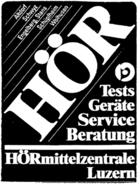 HÖR Tests Geräte Service Beratung HÖRmittelzentrale Luzern Logo (IGE, 29.12.1998)