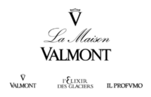 V La Maison VALMONT V VALMONT l'ELIXIR DES GLACIERS IL PROFVMO Logo (IGE, 10/29/2015)