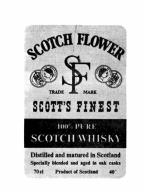 SCOTCH FLOWER SF SCOTT'S FINEST Logo (IGE, 11.01.1978)