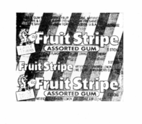 Fruit Stripe ASSORTED GUM Logo (IGE, 13.10.1976)