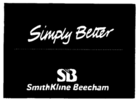 Simply Better SB SmithKline Beecham Logo (IGE, 11.10.1991)