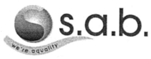 s.a.b. we're aquality Logo (IGE, 12.10.2001)