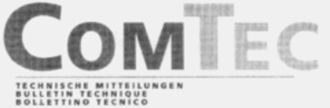 COMTEC TECHNISCHE MITTEILUNGEN BULLETIN TECHNIQUE BOLLETTINO TECNICO Logo (IGE, 20.09.1995)