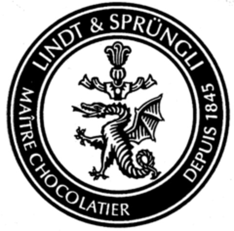 LINDT & SPRÜNGLI MAITRE CHOCOLATIER DEPUIS 1845 Logo (IGE, 10/01/1998)