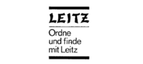 LEITZ Ordne und finde mit Leitz Logo (IGE, 05.06.1986)