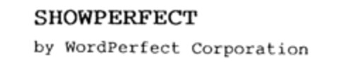 SHOWPERFECT by WordPerfect Corporation Logo (IGE, 12/09/1992)