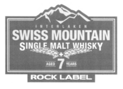 INTERLAKEN SWISS MOUNTAIN SINGLE MALT WHISKY AGED 7 YEARS ROCK LABEL Logo (IGE, 04/17/2020)