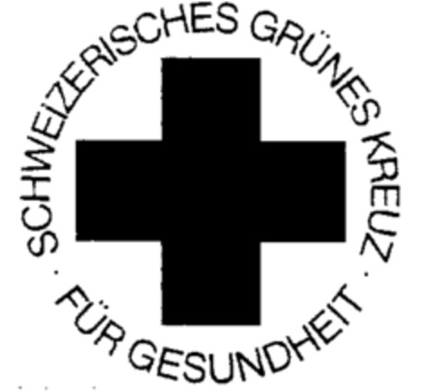 SCHWEIZERISCHES GRÜNES KREUZ FÜR GESUNDHEIT Logo (IGE, 23.10.1996)