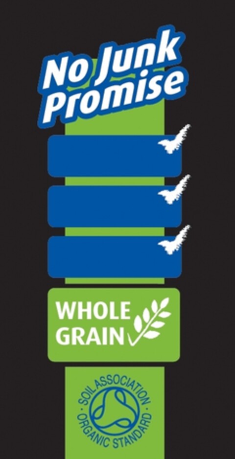 No Junk Promise WHOLE GRAIN SOIL ASSOCIATION ORGANIC STANDARD Logo (IGE, 22.08.2008)