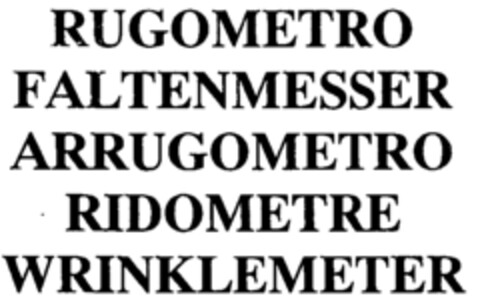 RUGOMETRO FALTENMESSER ARRUGOMETRO RIDOMETRE WRINKLEMETER Logo (IGE, 06.09.2002)