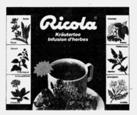 Ricola Kräutertee Infusion d'herbes Logo (IGE, 22.12.1989)