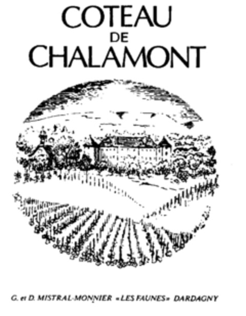 COTEAU DE CHALAMONT G. et D. MISTRAL-MONNIER <LES FAUNES> DARDAGNY Logo (IGE, 13.11.1986)