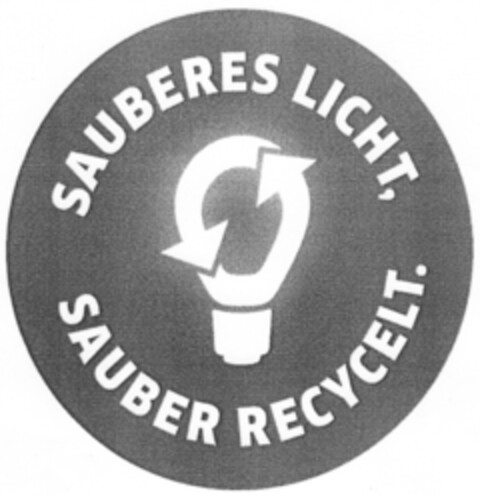 SAUBERES LICHT, SAUBER RECYCLET. Logo (IGE, 05.10.2009)