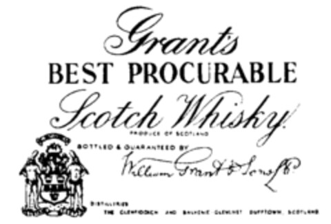 Grant's BEST PROCURABLE Scotch Whisky Logo (IGE, 06/28/1990)