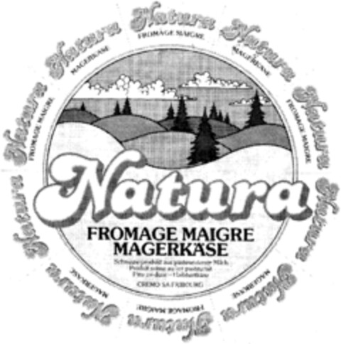 Natura FROMAGE MAIGRE MAGERKÄSE Logo (IGE, 29.06.1998)