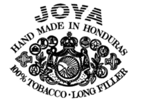 JOYA HAND MADE IN HONDURAS 100% TOBACCO LONG FILLER Logo (IGE, 28.03.1990)