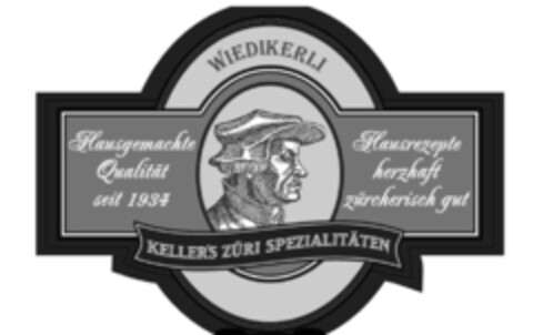 WIEDIKERLI Hausgemachte Qualität seit 1934 Hausrezepte herzhaft zürcherisch gut KELLER'S ZÜRI SPEZIALITÄTEN Logo (IGE, 21.04.2016)