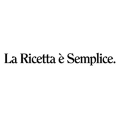 La Ricetta è Semplice. Logo (IGE, 14.07.2017)