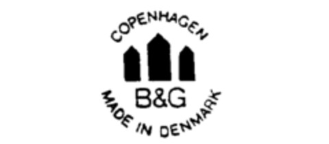 COPENHAGEN B&G MADE IN DENMARK Logo (IGE, 12.04.1991)
