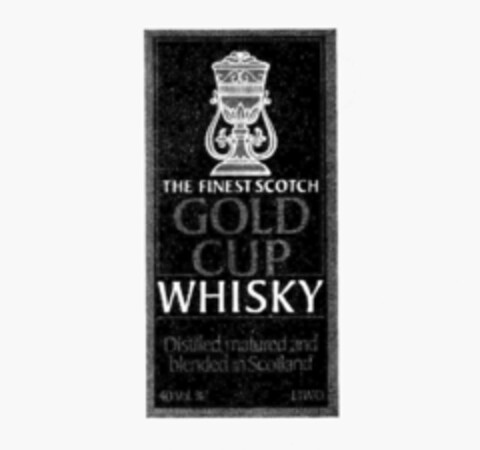 THE FINEST SCOTCH GOLD CUP WHISKY Distilled, matured and blended in Scotland Logo (IGE, 26.05.1986)