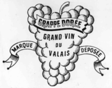 GRAPPE DORÉE GRAND VIN DU VALAIS Logo (IGE, 12/17/1974)