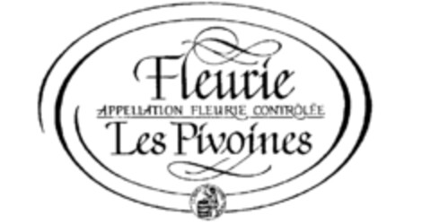 Fleurie APPELLATION FLEURIE CONTRôLéE Les Pivoines Logo (IGE, 22.08.1985)